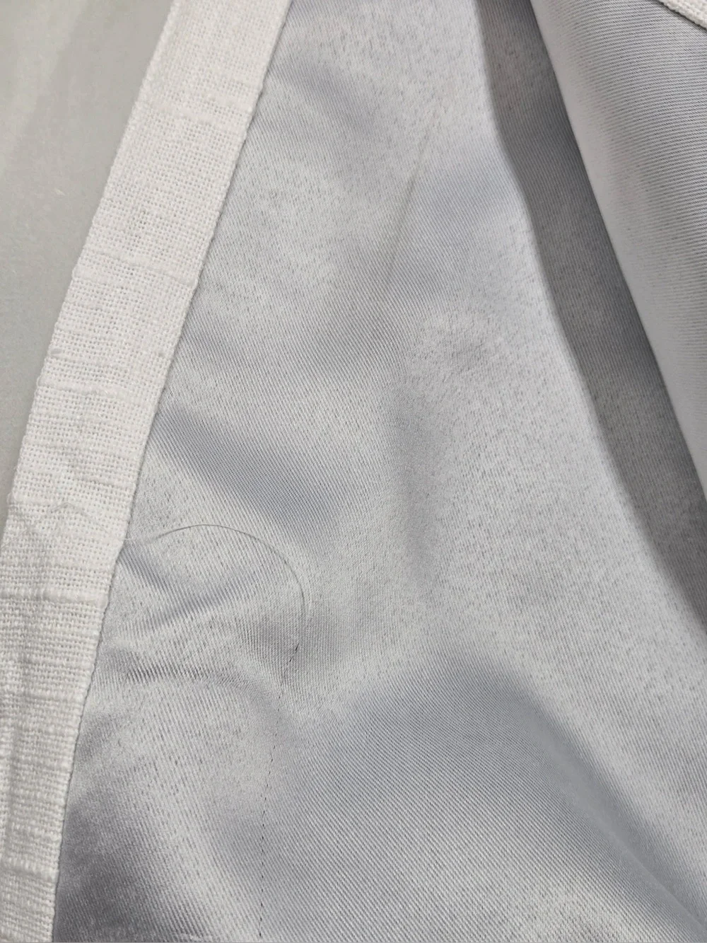 QUINCE Set Of 2 48x84 Cotton Slub Blackout Curtains White 0951